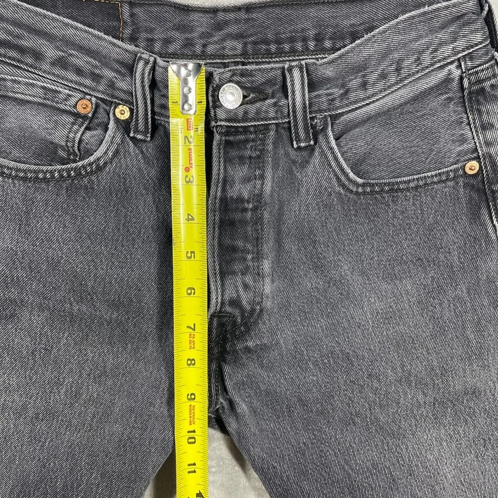 Levi's 501 Original Fit Jeans Mens 31(27)x34(30.5) Black Faded Straight Leg